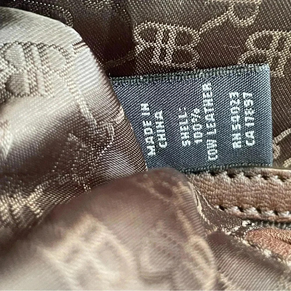 Banana Republic Genuine Leather Hobo Shoulder Tote Brown Y2K - Picture 7 of 7